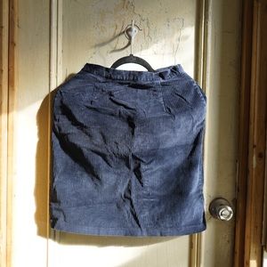 Vintage Blue Corduroy Skirt